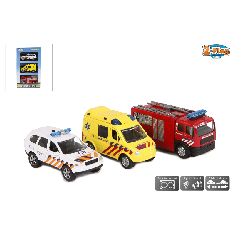 510155 2-Play Traffic Hulpdiensten 11cm