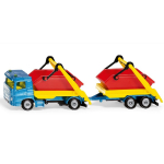 SIKU 1695 - VRACHTWAGEN MET AANHANGER EN AFVALCONTAINERS