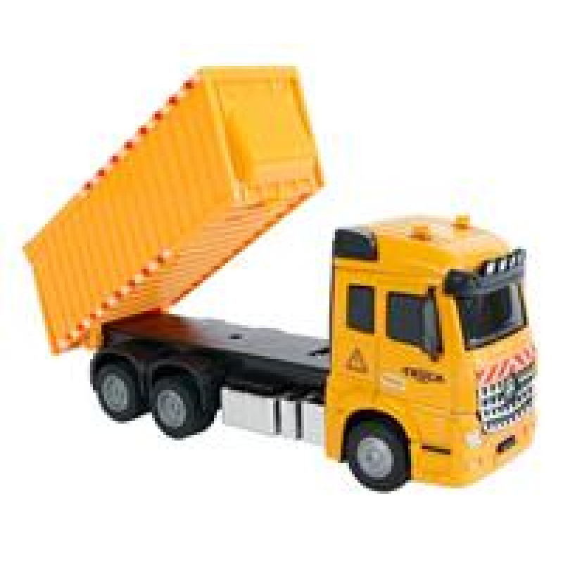 510290 2-Play 2 Play vrachtwagen junior 17 cm staal geel