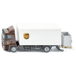 siku 1997, MAN Vrachtwagen met laadbak en laadklep, 1:50, metaal/kunststof, UPS-ontwerp, beweegbare achterklep, incl. accessoires