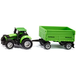 siku 1606, DEUTZ-FAHR-trekker met 2-assige Fortuna-aanhanger