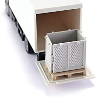 siku 1997, MAN Vrachtwagen met laadbak en laadklep, 1:50, metaal/kunststof, UPS-ontwerp, beweegbare achterklep, incl. accessoires