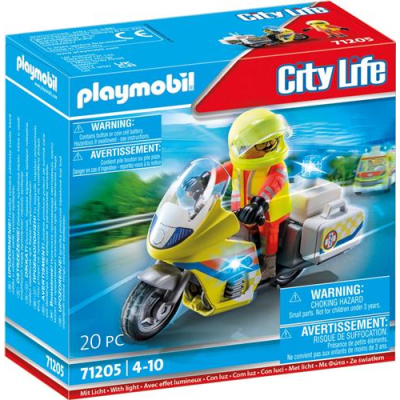 PLAYMOBIL City Life Noodmotorfiets met zwaailicht - 71205