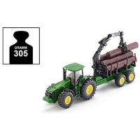 Siku 1954 John Deere met aanhanger houttransport 1:50