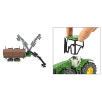 Siku 1954 John Deere met aanhanger houttransport 1:50