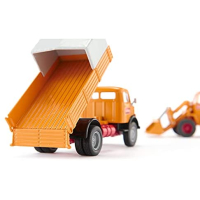 siku 4117, Mercedes-Benz 710 met Kramer 411 shovel Bölling, 1:50, metaal/kunststof, geel, beweegbare onderdelen