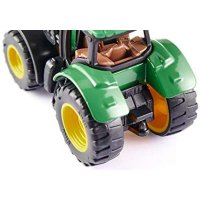 siku 1395, John Deere Tractor met voorlader, groen, metaal/kunststof, rubberen banden, beweegbare voorlader