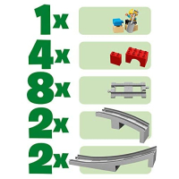 LEGO 10872 DUPLO Town Treinbrug en -rails Bouwstenenset met claxon actiesteen