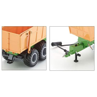 Siku 6780, Dubbel-as-aanhangwagen, 1:32, op afstand bestuurbaar, voor Siku Control-voertuigen met aanhanger-trekhaak, metaal/kunststof, oranje