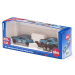 siku 2565, Dodge Charger met Dodge Challenger SRT Racing, hemelsblauw, metaal/kunststof, 1:55, deuren kunnen open