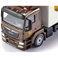 siku 1997, MAN Vrachtwagen met laadbak en laadklep, 1:50, metaal/kunststof, UPS-ontwerp, beweegbare achterklep, incl. accessoires