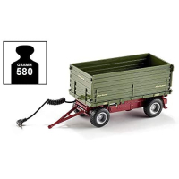 siku 6781, Tweezijdige kiep-aanhangwagen, 1:32, op afstand bestuurbaar, voor SIKU Control-voertuigen met aanhanger-trekhaak, metaal/kunststof, groen
