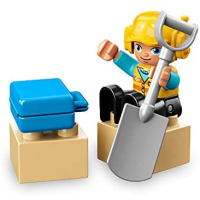 LEGO 10872 DUPLO Town Treinbrug en -rails Bouwstenenset met claxon actiesteen