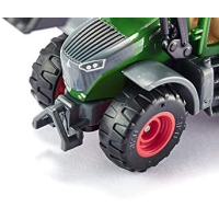 siku 1393, Fendt 1050 Vario Tractor met voorlader, groen/zwart, beweegbare voorlader, verwijderbare cabine, rubberen banden