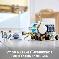 LEGO 60348 City Maanwagen, NASA geïnspireerde speelgoed voor kinderen vanaf 6 jaar oud met 3 astronaut Minifiguren