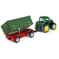 siku 6781, Tweezijdige kiep-aanhangwagen, 1:32, op afstand bestuurbaar, voor SIKU Control-voertuigen met aanhanger-trekhaak, metaal/kunststof, groen