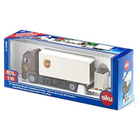 siku 1997, MAN Vrachtwagen met laadbak en laadklep, 1:50, metaal/kunststof, UPS-ontwerp, beweegbare achterklep, incl. accessoires