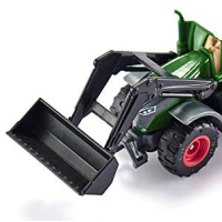 siku 1393, Fendt 1050 Vario Tractor met voorlader, groen/zwart, beweegbare voorlader, verwijderbare cabine, rubberen banden