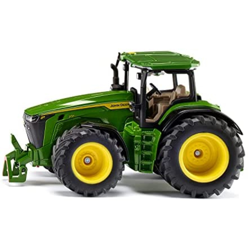 siku 3290, John Deere 8R 370, 1:32, metaal/kunststof, groen, incl. contragewicht, motorkap kan open