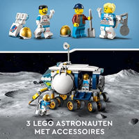 LEGO 60348 City Maanwagen, NASA geïnspireerde speelgoed voor kinderen vanaf 6 jaar oud met 3 astronaut Minifiguren