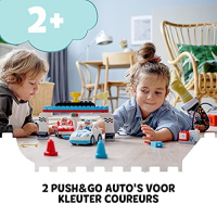 LEGO 10947 DUPLO Town Racewagens Speelgoed Auto voor Kinderen van 2 + Jaar Oud