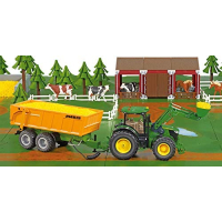 Siku 6780, Dubbel-as-aanhangwagen, 1:32, op afstand bestuurbaar, voor Siku Control-voertuigen met aanhanger-trekhaak, metaal/kunststof, oranje