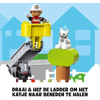 LEGO 10969 DUPLO Town Brandweerauto, Vrachtwagen met Zwaailicht en Sirene, Brandweer- en Dierenfiguren, Educatief Speelgoed voor Peuters vanaf 2 Jaar