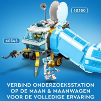 LEGO 60348 City Maanwagen, NASA geïnspireerde speelgoed voor kinderen vanaf 6 jaar oud met 3 astronaut Minifiguren