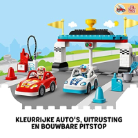 LEGO 10947 DUPLO Town Racewagens Speelgoed Auto voor Kinderen van 2 + Jaar Oud