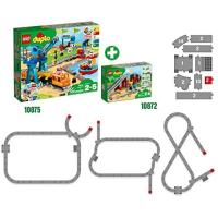 LEGO 10872 DUPLO Town Treinbrug en -rails Bouwstenenset met claxon actiesteen