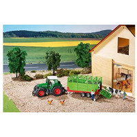 siku 2875, veewagen incl. 2 Holstein-koeien, 1:32, metaal/kunststof, groen, vele functies
