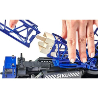 siku 4810, Mobiele kraan, 1:55, koppelbaar, metaal/kunststof, blauw, met lier en gewichten