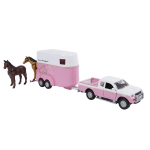 520124 KIDS GLOBE HORSES 520124 PICKUP MET TRAILER