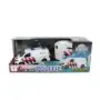 Kids Globe VW Transporter politie met Cheval Liberte paardentrailer NL 28,5cm 520494