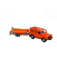 521714 KIDS GLOBE 521714 LANDROVER DEFENDER MET REDDINGSBOOT TRAILER
