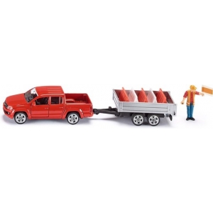SIKU 3543 Pick up met Kantelaanhangwagen SIKU 3543 Pick up met Kantelaanhangwagen