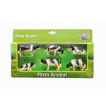 570009 KIDS GLOBE 570009 6 KOEIEN ZWART/WIT (SCHAAL 1:32)