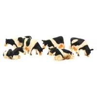 570009 KIDS GLOBE 570009 6 KOEIEN ZWART/WIT (SCHAAL 1:32)