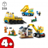 LEGO 60391 Kiepwagen, Bouwtruck en Sloopkraan