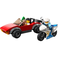 LEGO 60392 Achtervolging Auto op Politiemotor