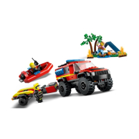 LEGO 60412 4x4 Brandweerauto met Reddingsboot