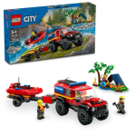 LEGO 60412 4x4 Brandweerauto met Reddingsboot