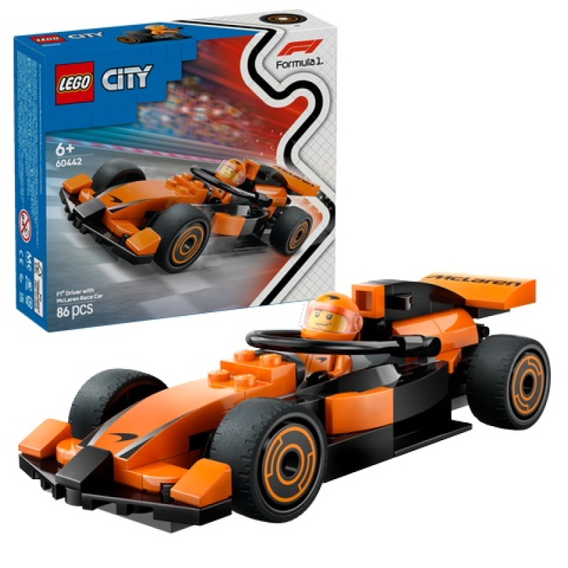 LEGO 60442 F1 Coureur met McLaren Racewagen