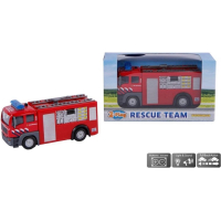 2-Play 510153 - 2-Play brandweerauto met licht en geluidsmodule en pull-back motor