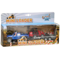 Kids Globe 510207 pick-up met aanhanger en minishovel