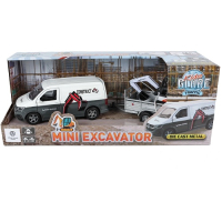 Kids Globe 520458 Volkswagen transporter met minigraver