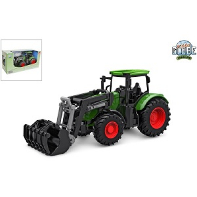 KidsGlobe 540472 - Kids Globe tractor freewheel met frontlader groen