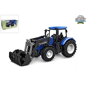 KidsGlobe 540474 - Kids Globe tractor freewheel met frontlader blauw