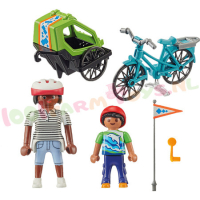 PLAYMOBIL Fietstocht Fiets met fietskar - 70601
