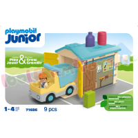 JUNIOR Ladingwagen met sorteer-Garage - 71686